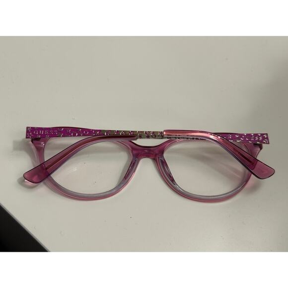 GUESS GU9185 081 Crystal Pink Kids Optical Eyeglasses 49-15-130 FRAMES ONLY - Picture 3 of 9